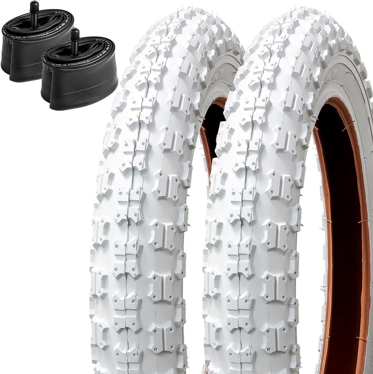 Kinderfiets Banden - Banden en Binnenbanden - Veilig Fietsen - Hoge Kwaliteit Rubber - 12.5 Inch Set - Wit
