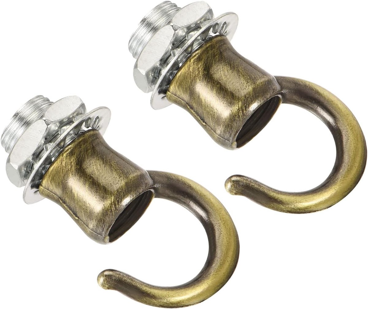 Set van 2 Aluminium Plafondhaken voor Hanglampen en Kroonluchters, Ideaal voor Keuken en W