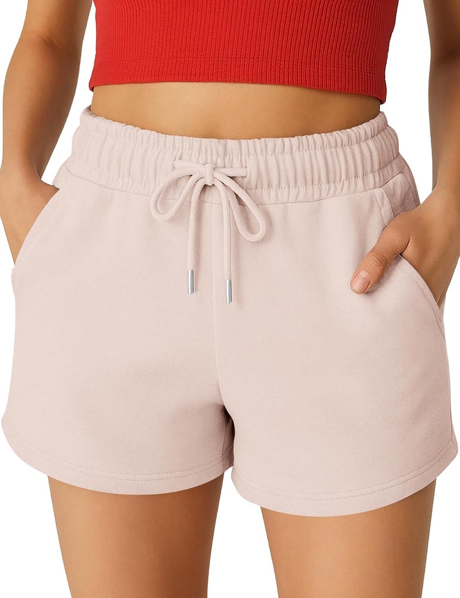 Thijox - Damesshorts Sweatshorts voor Workout en Fitness, Ademend Katoen, Trendy Casual Zomerbermuda voor Loungen, Perfecte Pasvorm