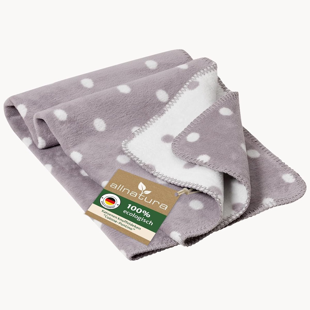 Thijox - Zachte Zomerdeken voor Kinderen COTONA-PUNTINO 75x100 cm - 100% Biologisch Katoen - Knuffeldeken voor Kinderwagen en Bed - Gemaakt in Duitsla