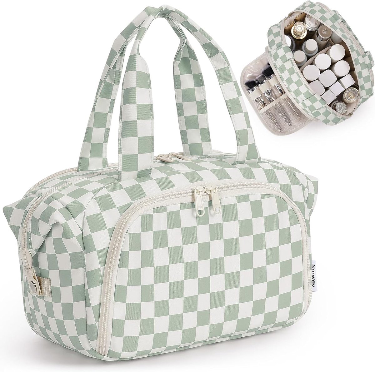 Thijox - Grote Opvouwbare Toilettas - Reisorganizer voor Vrouwen - Cosmetische Tas met Waterdichte Zak - 30 cm - Ideaal voor Make-up, Shampoo en Toile