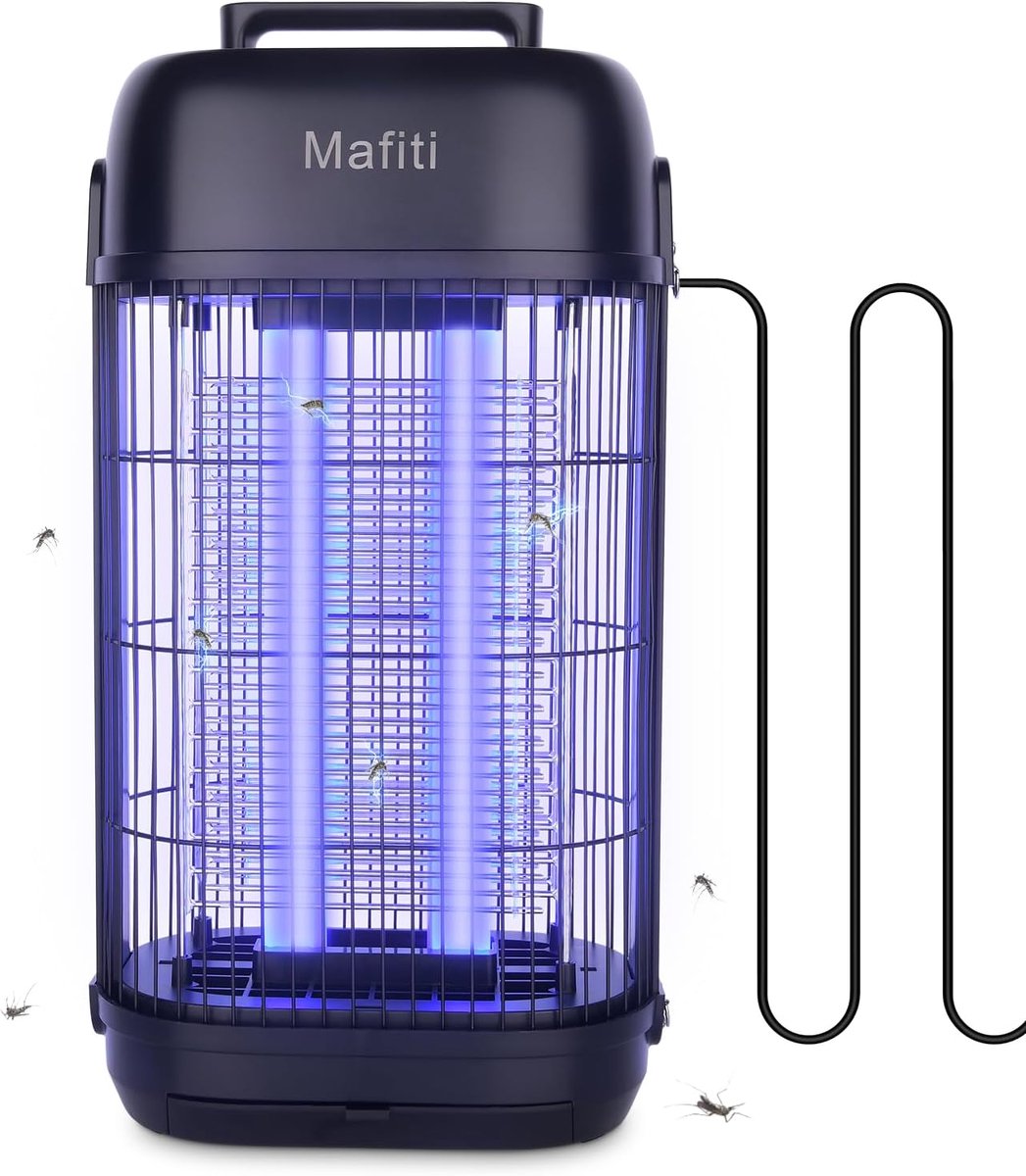 Thijox - Elektrische Insectenverdelger - Muggenval 20W met UV-licht - Effectieve Binnenmuggenval voor Keuken, Huis, Erf - Zwart