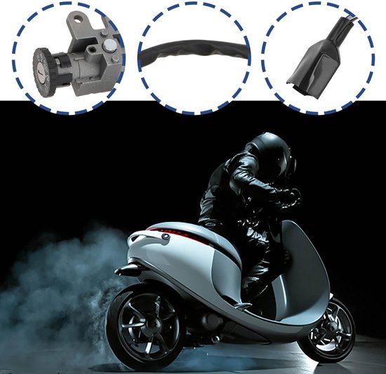Dailygoods- Ontstekingsschakelaar Set - 5-pins Plug - Inclusief 2 Sleutels - Geschikt voor Buffalo Silver/Scooters - Metaal/Kunststof - Reserve Koelkast - Scooter Sleutelset van Dailygoods — afbeelding 3