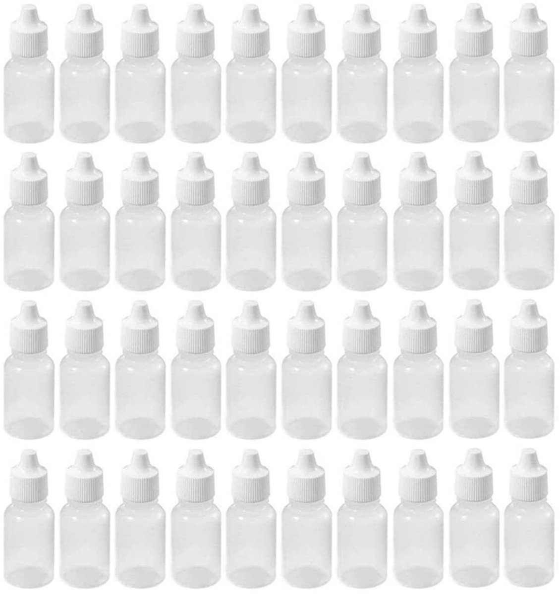 Inovra- Druppelaar 50 Stuks - Lege Plastic Flessen 20ml - Hervulbare Oogdruppels - Lekvrij