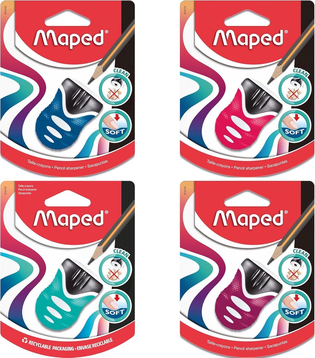 Thijox - Eenvoudige Greep Puntenslijper voor Potloden - Ergonomische Slijper voor Kinderen - Ideaal voor School, Thuis of Creatieve Projecten - Compac