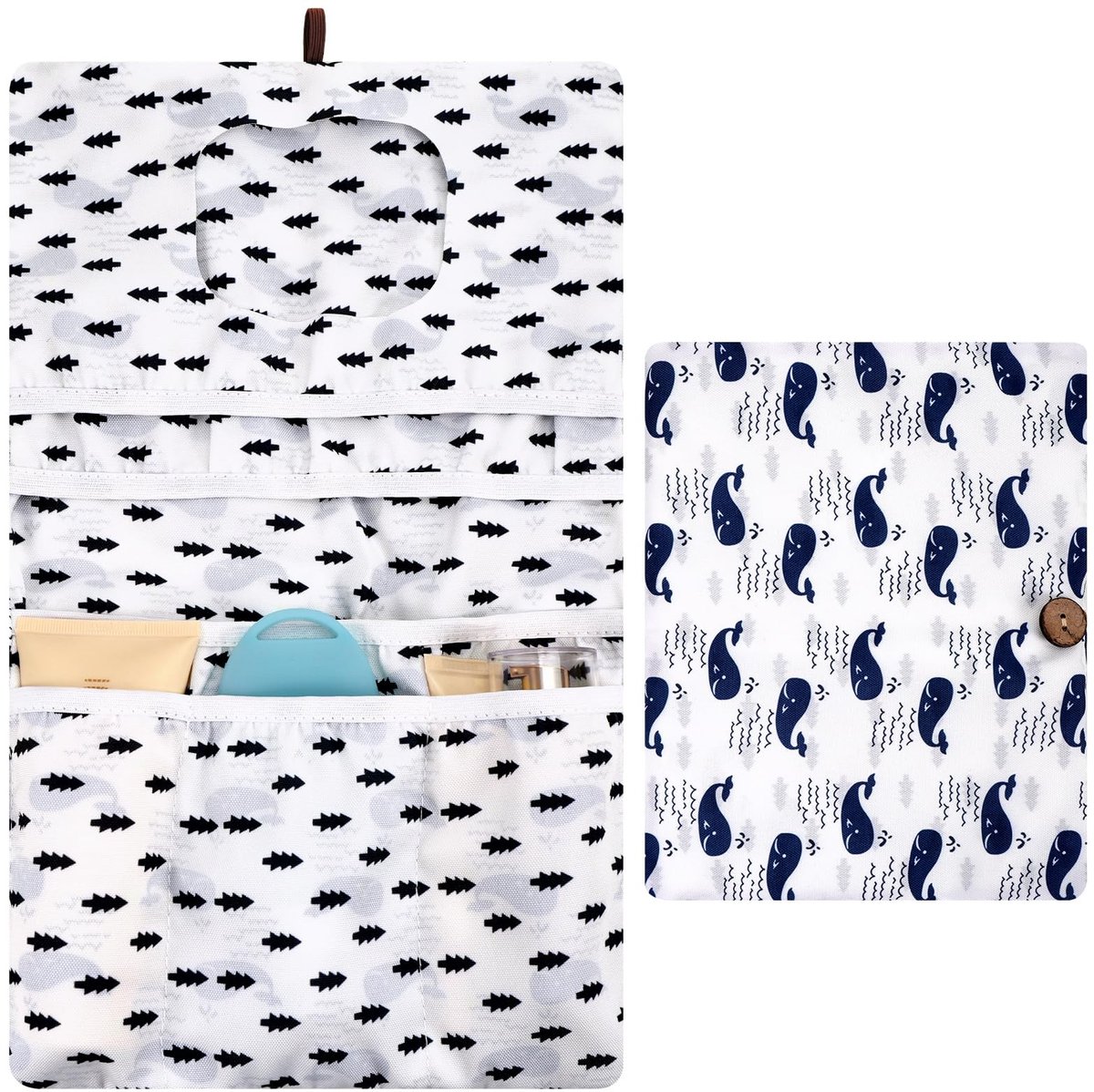 Inovra- Luiertas 2-in-1 Aankleedkussen - Organizer voor Baby's - Opvouwbaar - Veel Opbergruimte - 37x22cm Ontwerp - Praktische Tas voor Moeders