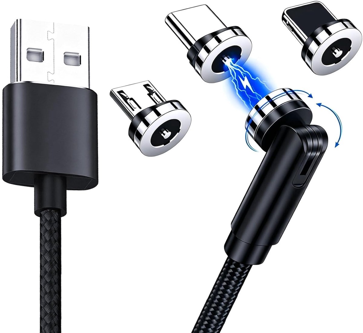 8-pins USB-C magnetische kabel, USB C en USB-C-kabel voor snel opladen en gegevensoverdracht, compatibel met - ShopVlot