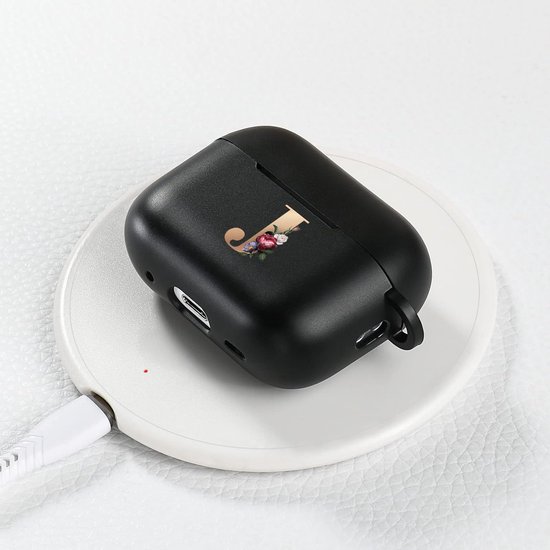 Hoesje voor AirPods Pro 2 met karabijnhaak, zachte TPU zwarte hoes met patroon AirPods Pro 2 2022 oplaadcase AirPods Pro 2e generatie hoes van hoesje — afbeelding 5
