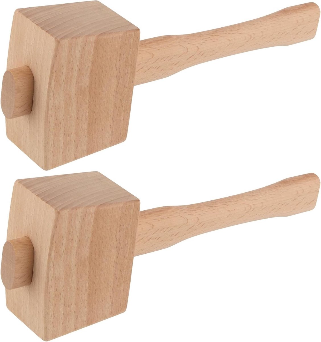 Houten hamer voor timmerwerk, beukenhouten hamer voor houtbewerking, ideaal voor beitels en campinggebruik, perfect voor houtsnijwerk en klussen