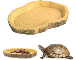 Voedingskom voor Reptielen - Ideaal voor Schildpadden, Hagedissen en Kikkers - Simulatie Wateromgeving voor Gezonde Hydratatie
