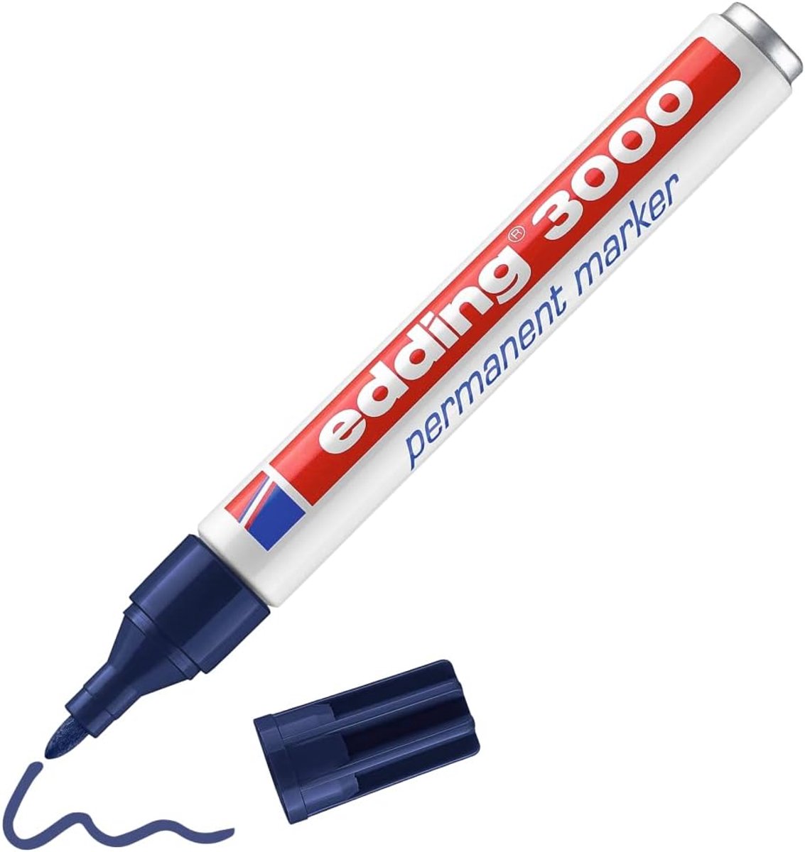 Thijox - Permanente Marker Staal-Blauw - 1 Stift - Ronde Punt 1,5-3 mm - Sneldrogend - Water- en Wrijfvast - Voor Karton, Kunststof, Hout, Metaal - Un