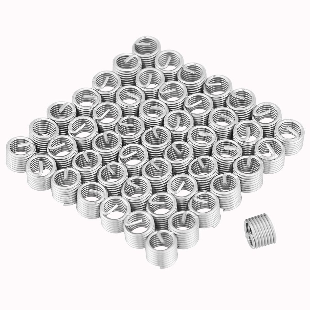 50 Stuks M8 Draad Helicoil Inserts voor Draadherstel - Spiral Threads voor M8 Schroefdraad Reparatie en Verbetering van Draadverbindingen