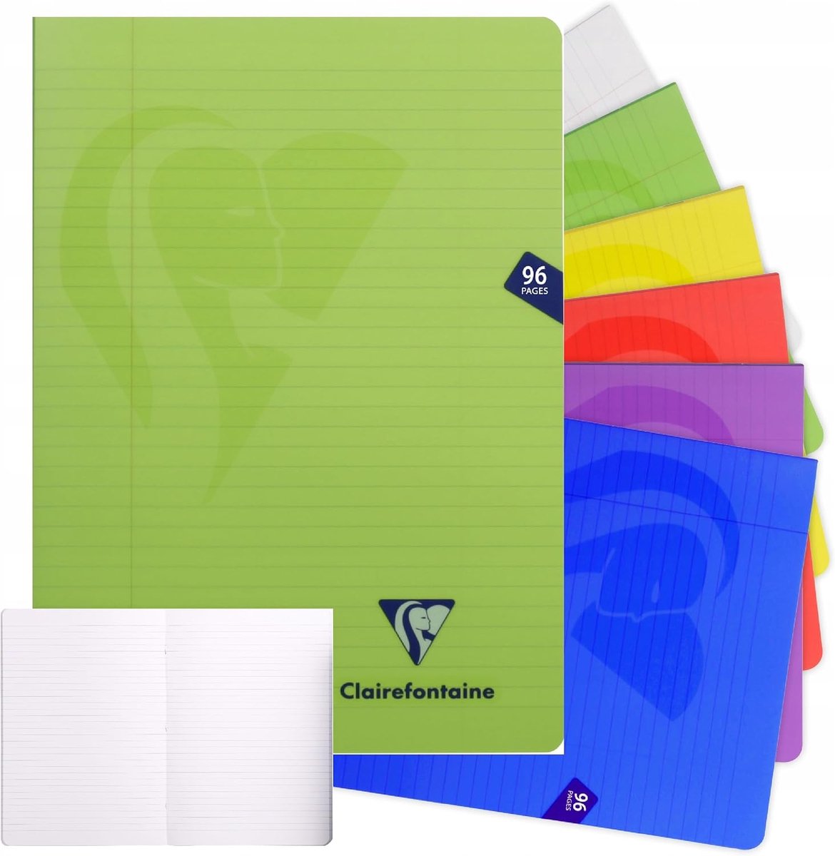 Thijox - Notitieboek A4 Gelijnd met Kantlijn - 96 Pagina's Wit Papier 90 g - Polypro Omslag - Trendy Mimesys in Willekeurige Kleur voor School, Werk e