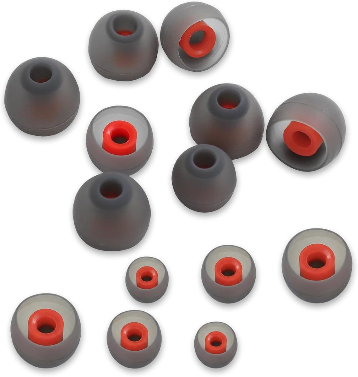 Thijox - Hoofdtelefoon Siliconen Oordopjes Set - 9 Paar Vervangende Opzetstukken in Maten S M L - Zachte Silicone In-Ear Oordopjes voor Muziek, Pendel