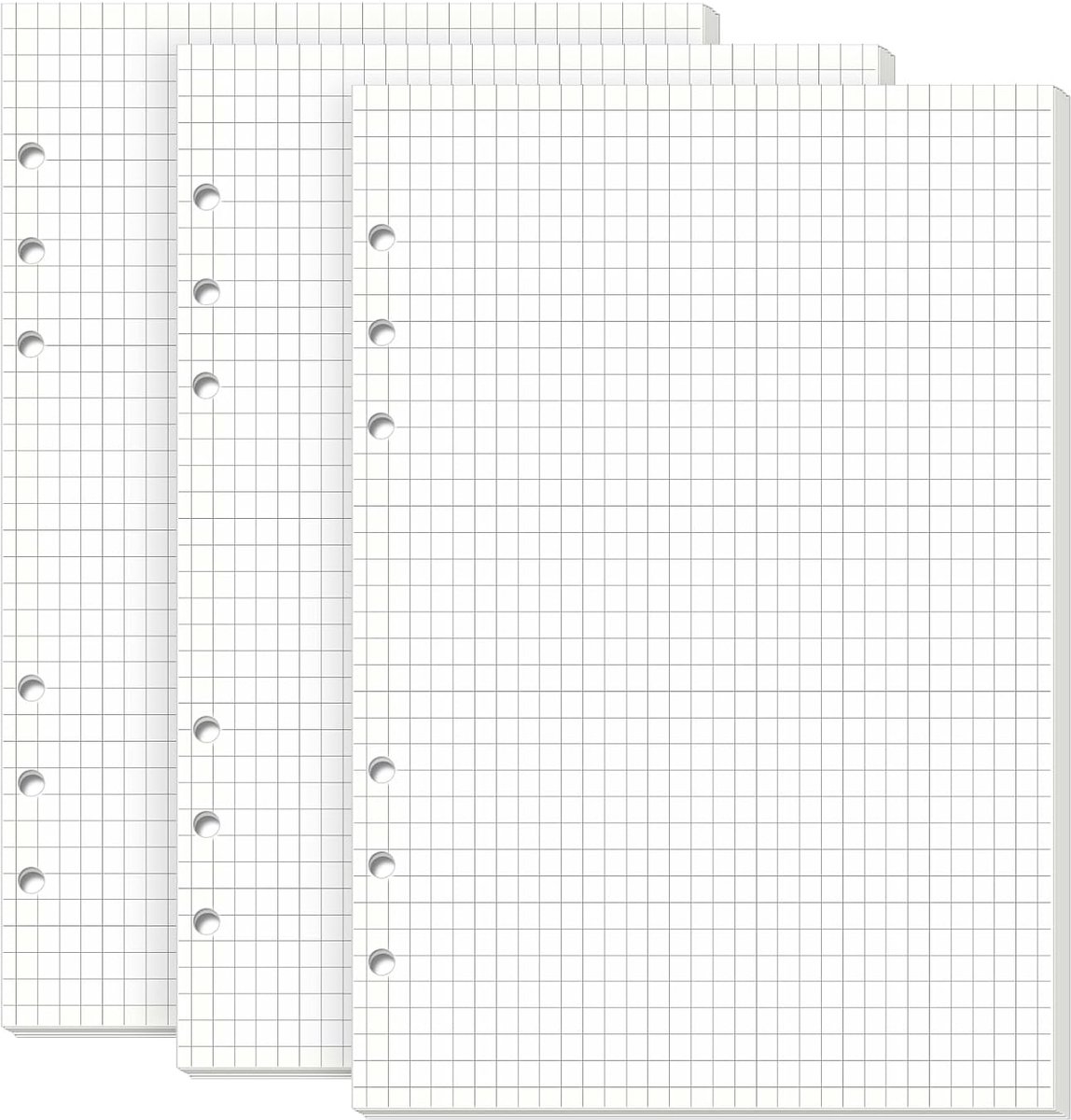 SnelShoppen - A5 Paper Dotted 135 Vellen Ringband Navullbaar 21 x 14.2 cm voor 6-Hole Binders - Perfect voor Notities, Bullet Journals en Organiseren