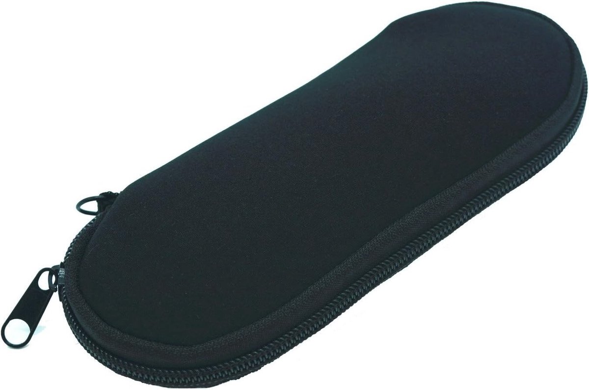 Draagbare en zachte neopreen brillenhoes met rits voor reizen, outdoor en bescherming van zonnebrillen en brillen