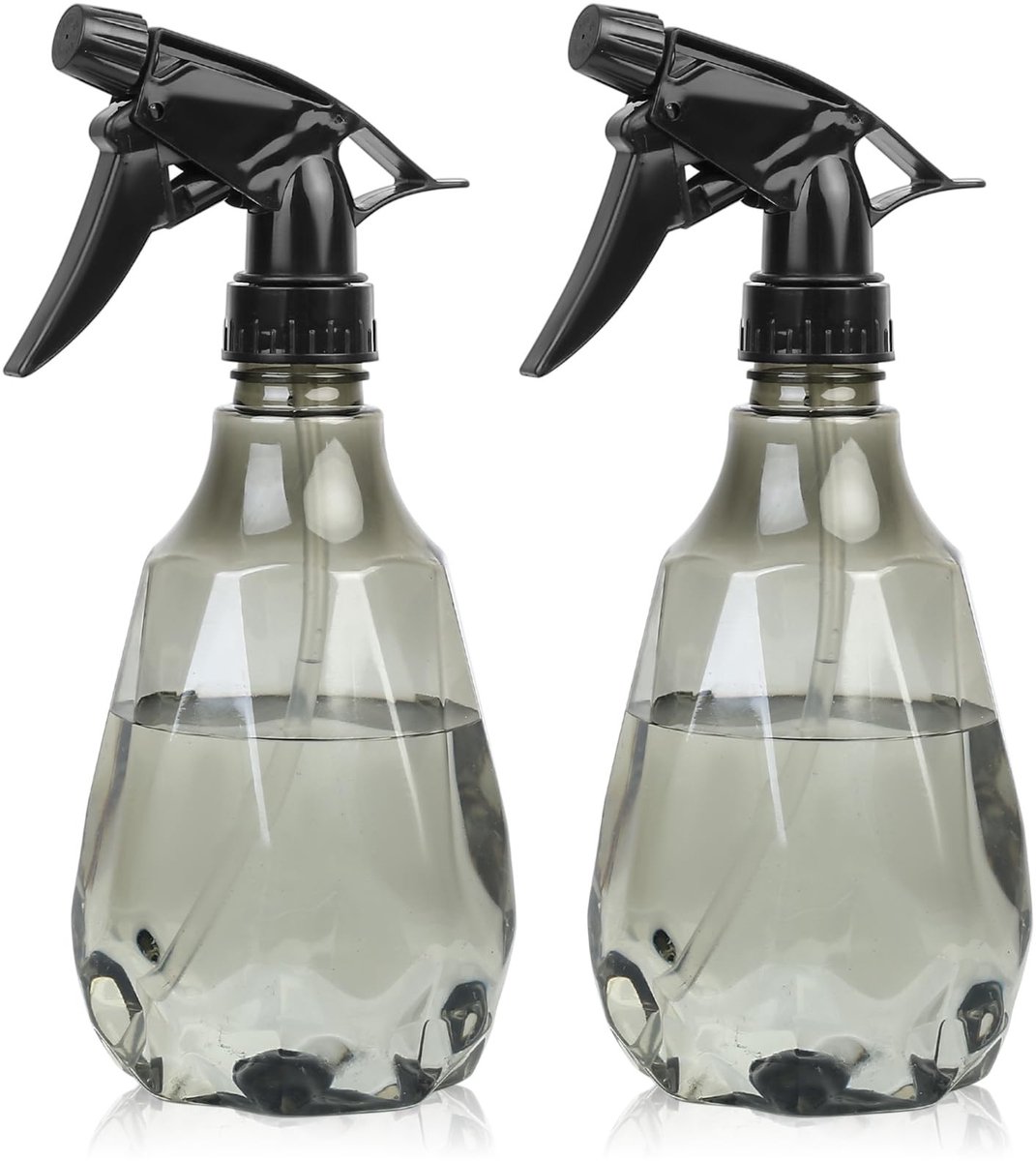 Dailygoods - 2 stuks 500 ml waterspuitflessen voor planten, tuinspuitflessen, herbruikbare plastic triggerverstuiver, haarnevel, spuitfles voor het reinigen van tuinplanten en kappers