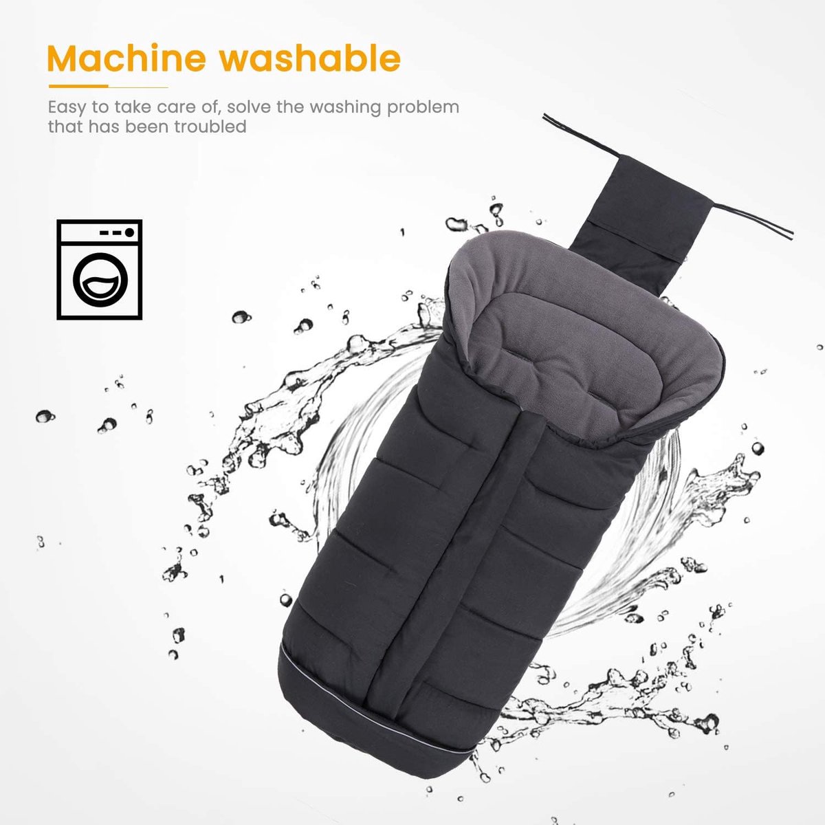 Thijox - Universele Voetenzak voor Kinderwagen, Winter Voeten voor Buggy, Waterdichte & Winddichte Voetenzak, Warme Polar Fleece Gevoerd, Geschikt voo – foto 3