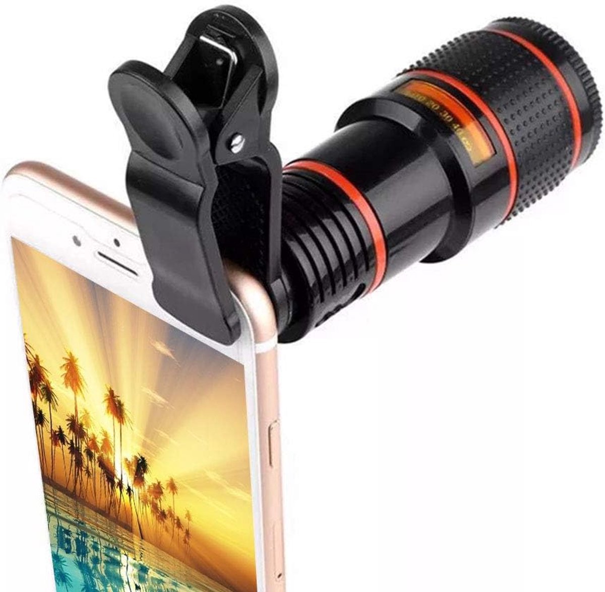 Thijox - Mobiele Telefoon Cameralens met 8x Optische Zoom Telelens, Clip-on Smartphonelens met Professioneel HD-glas voor Duidelijke Beelden en Brede