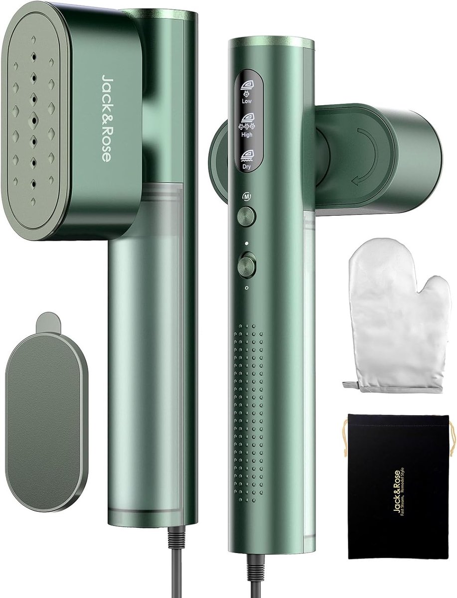 SnelShoppen - Reisstrijkijzer Steamer 100-240V, Draagbaar Strijkijzer 1000W met Snelle Opwarming 15s, Hoge Stoom 22g/min, Perfect voor Wereldwijde Rei