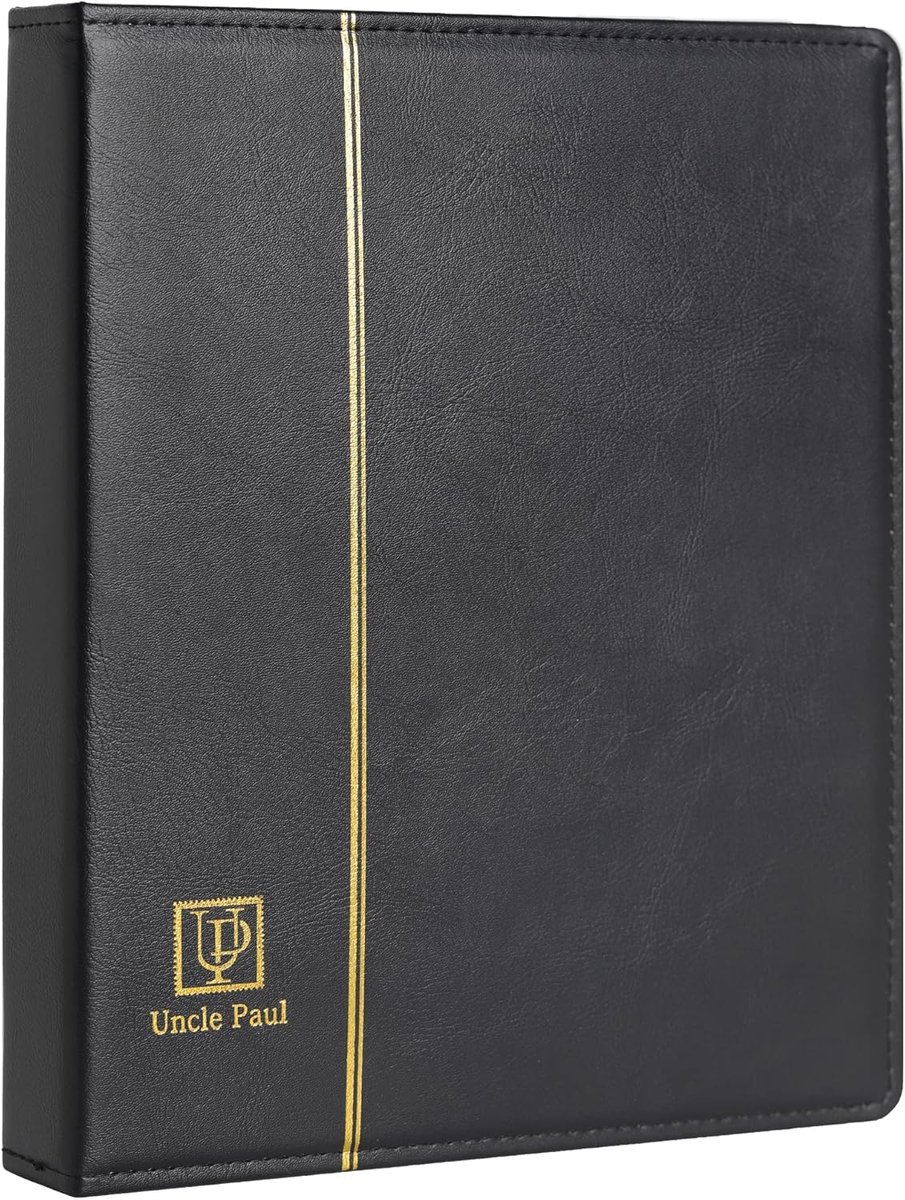 Thijox - Muntvaluta-verzamelaarsalbum, 4 ringbanden, groot opslagboek voor papiergeld en munten, compatibel met 3-ring en 9-ring pagina's, perfect voo