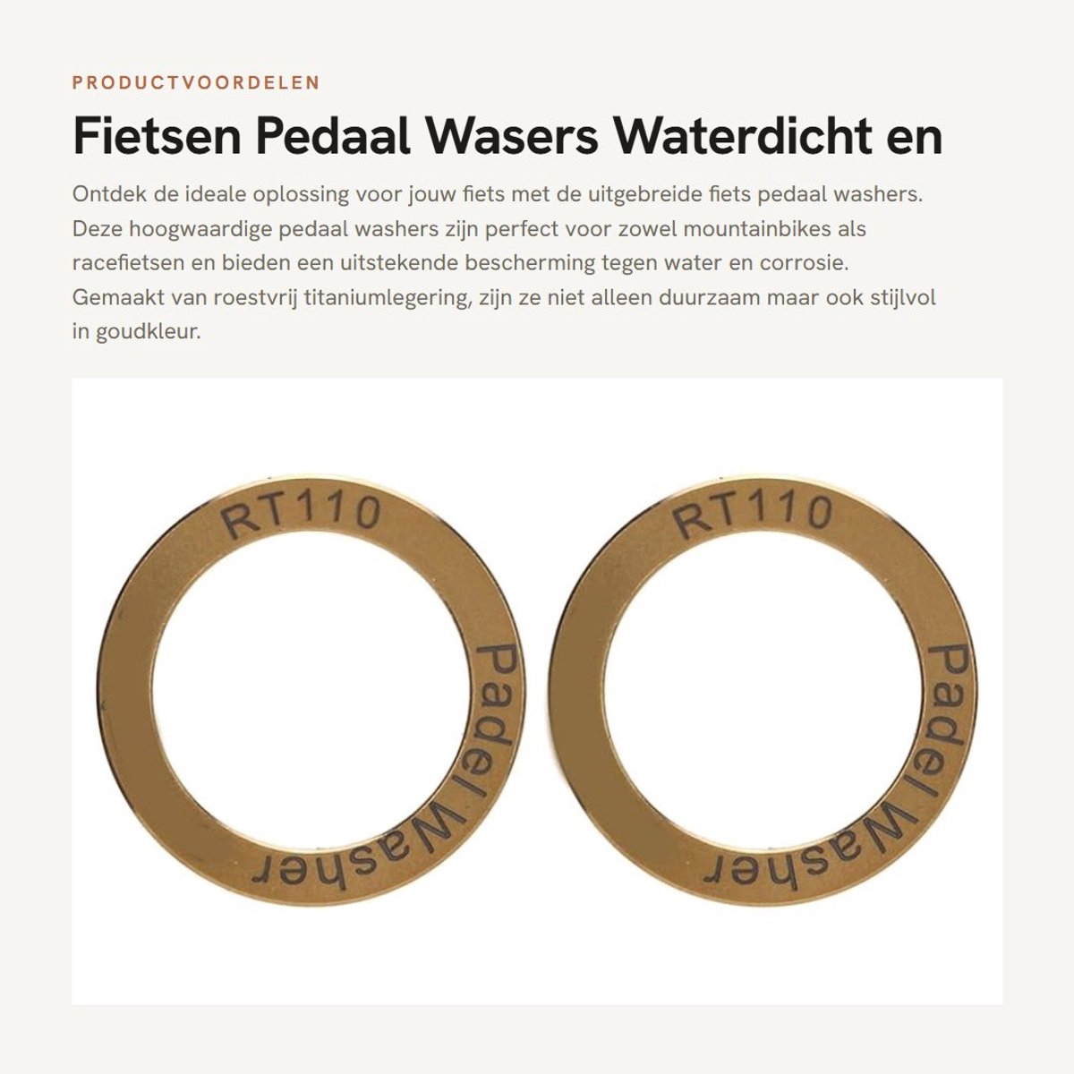 Dailygoods- Pedaal Wasmachines 2 Stuks - Waterdichte/Roestbestendige - Titanium Legering - Minder Wrijving - Comfortabele Rit - Geluid Vermindering - Fietspedaalringen