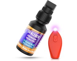 Thijox - UV-lijm Set voor Glasreparatie - Oplosmiddelvrije Helder Glas Lijm met Lamp - 8 ml - Waterdicht en Snel Uithardend voor Thuisgebruik, Klussen