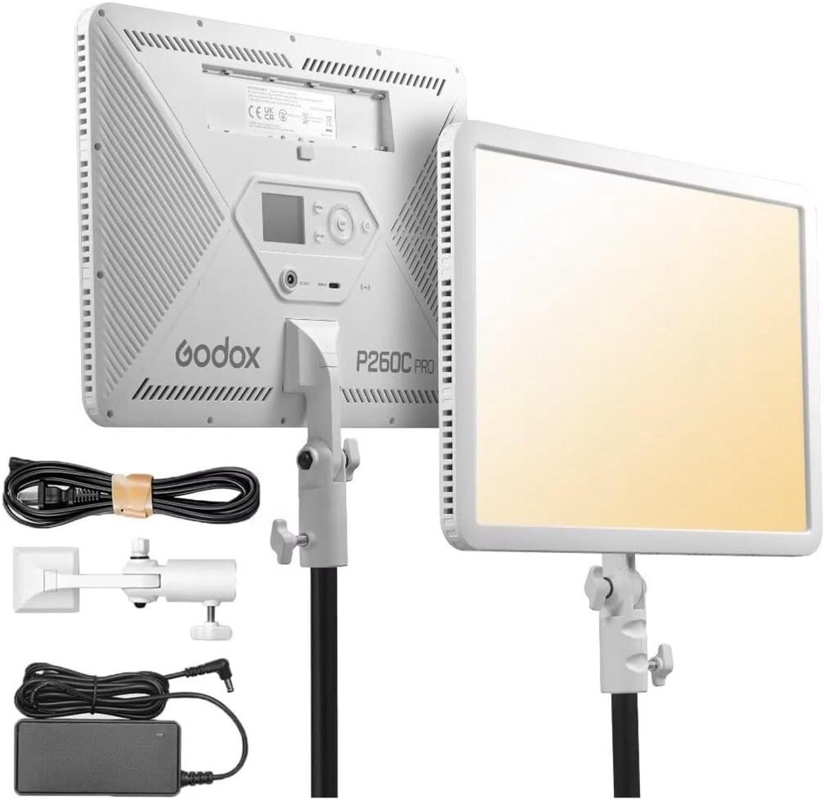Thijox - Godox P260C Pro LED-paneel videolamp 45W Tweekleurig 2800K-6500K met NFC APP Controle CRI 98+ TLCI 98+ voor Portretfotografie en Live Streami