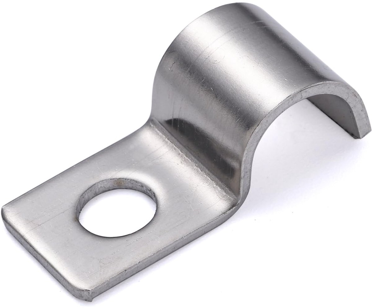SnelShoppen - 25 Stk Kabelschellen, Hochleistungs Kabelclips Metalen Kabelhouders Ø 5 mm voor Onderputz Installatie, Zilver, Perfect voor Kabels en Le