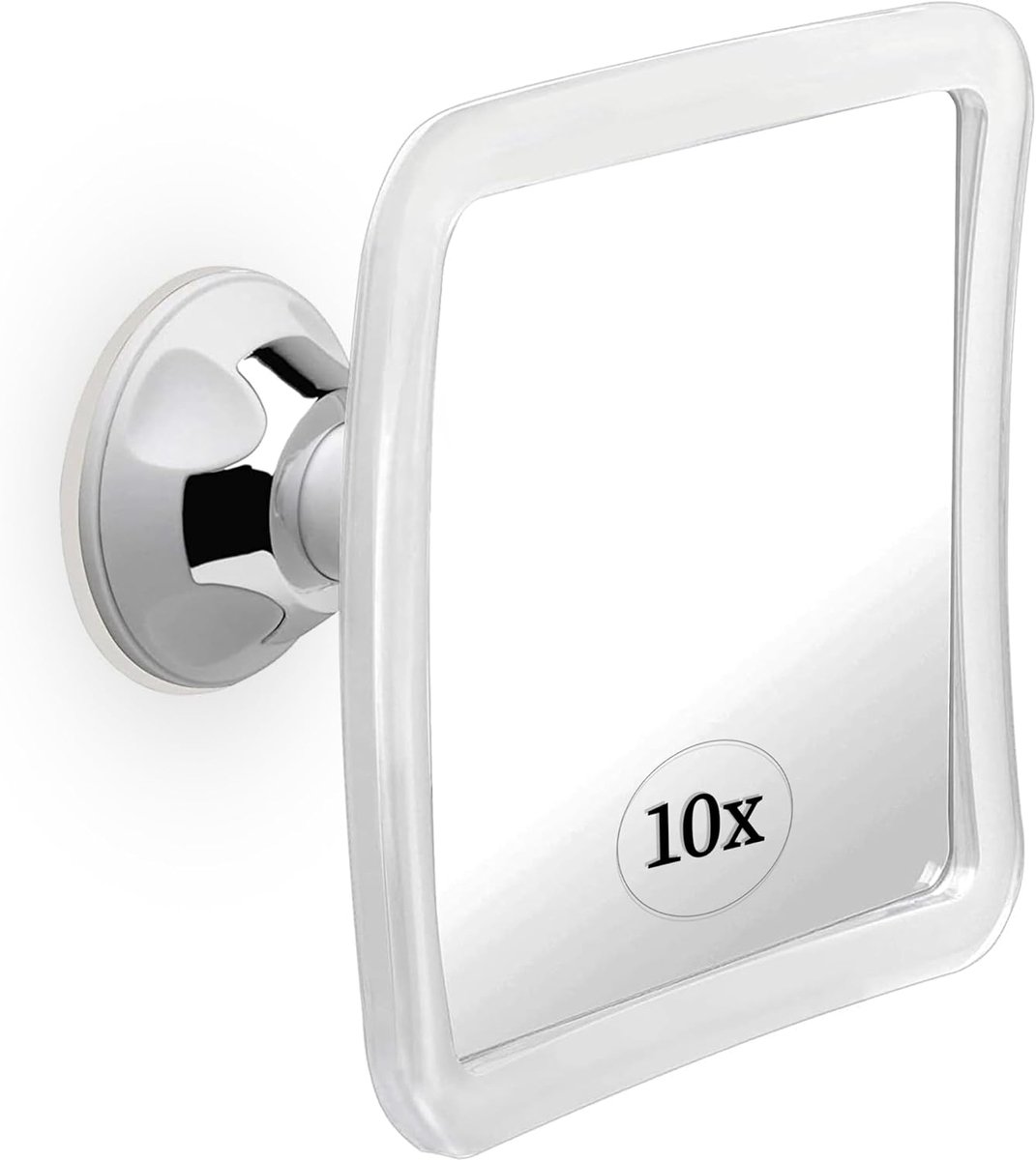 Thijox - 10x Vergrotende Make-upspiegel met Zuignap - Cosmetische Spiegel voor Kaptafel, Badkamer en Reizen - Vierkant 16,3 x 16,3 cm - Perfect voor P
