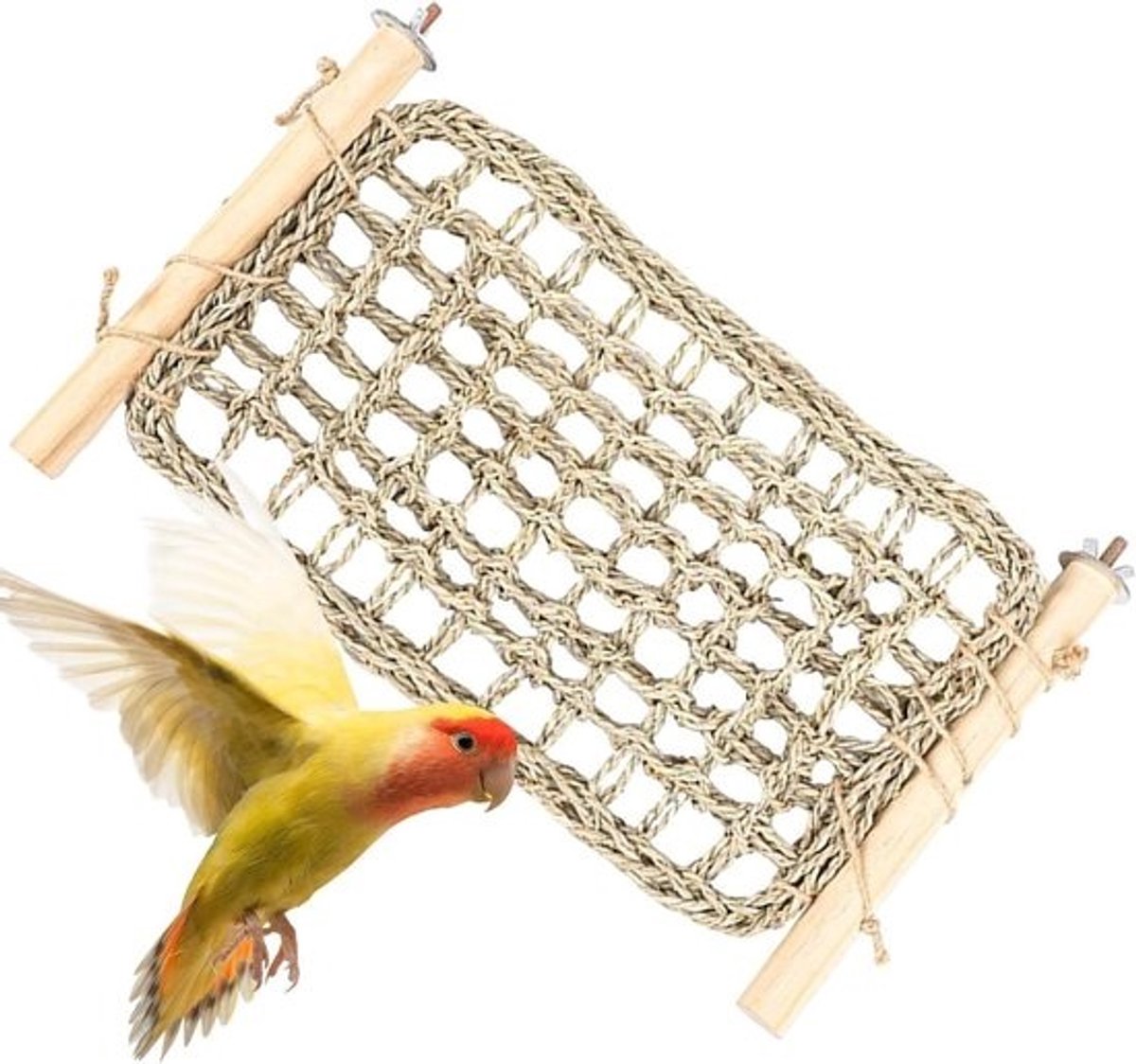 Vogelkooi Ladder - Zitstok Klimtouw - Vogel Beweging - Natuurlijk Zeegras - 229 x 195 x 38 cm - Niet gespecificeerd