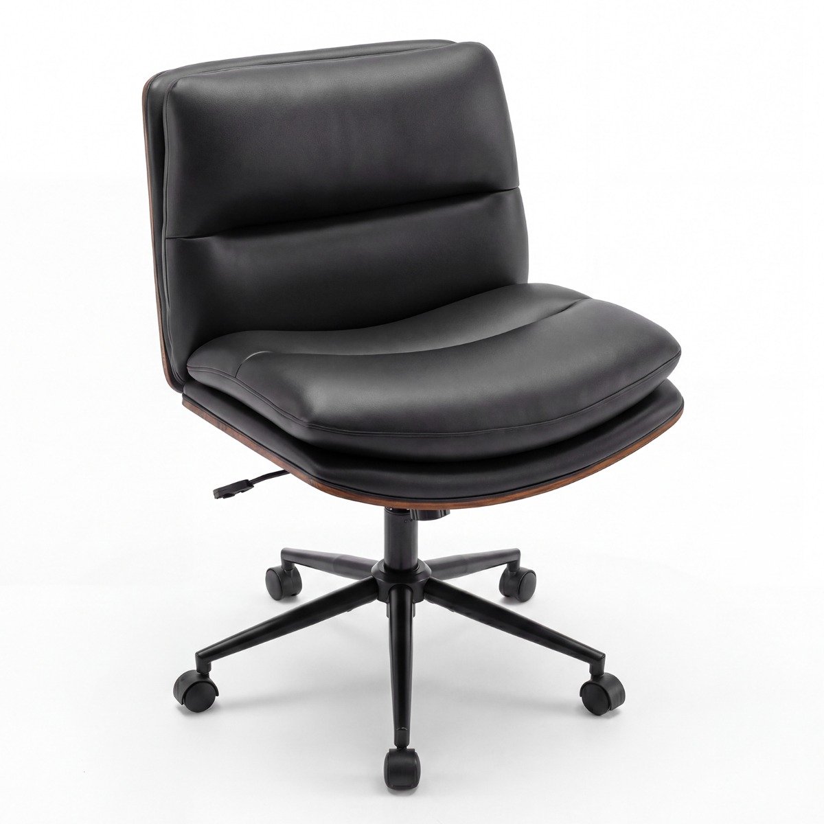 SureDeal® - Bureaustoel - Hoogte Verstelbare Kantelbaar - Zit - Rugkussen Computerstoel Armleuningen - Wieltjes - 70x65x84 cm - Donkerbruin