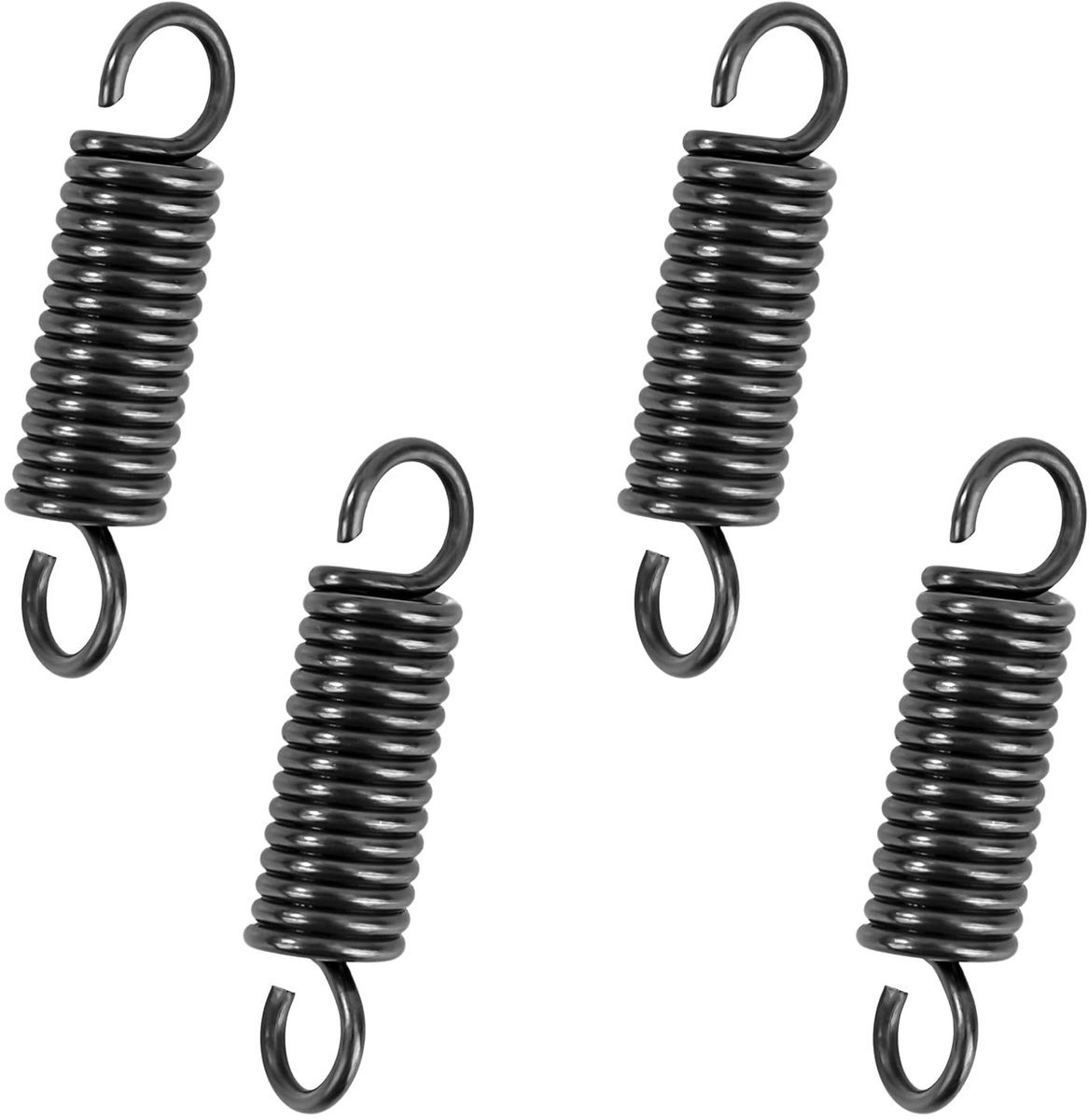 Tension Springs 40 mm met Haken, Piano Draadveer, Buiten Diameter 10 mm, Voor Mechanische Toepassingen, Set van 10 Stuks