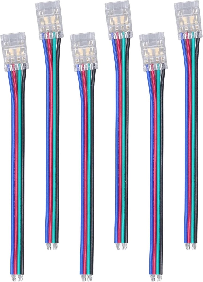 10 Stuks LED Strip Connectoren 4Pin 10mm RGB Sterke PC COB LED Strip DIY Connectoren voor Thuis, Feest en Kantoor Decoratie