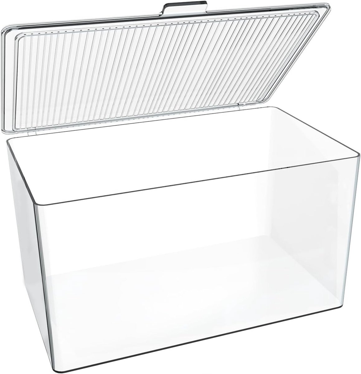 Opslagdoos voor CD's met Deksel, 27 x 15,5 x 15 cm, Transparante Plastic Doos voor 24 CD's, Organiser voor Film- en DVD-dozen, Ruimtebesparend en Praktisch