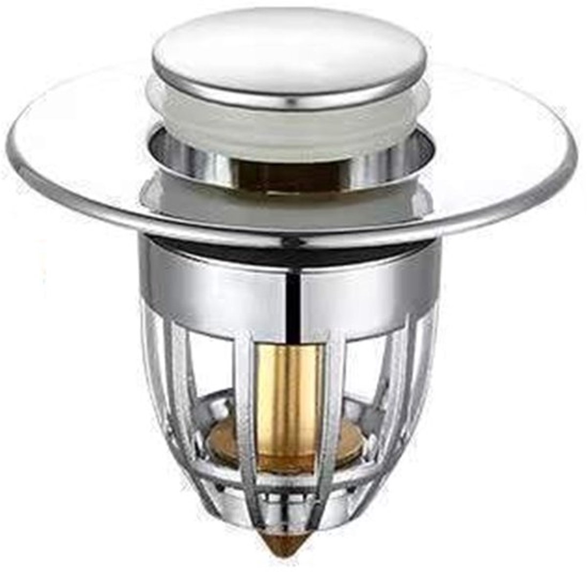 Push Pop-Up Click Clack Plug Stopper 36mm, Afvoerstop voor Badkamer, Afvoerstopper, Messing Pop-up Stopper, Pop Up Click Clack Veerstopper voor Keuken Badkamer