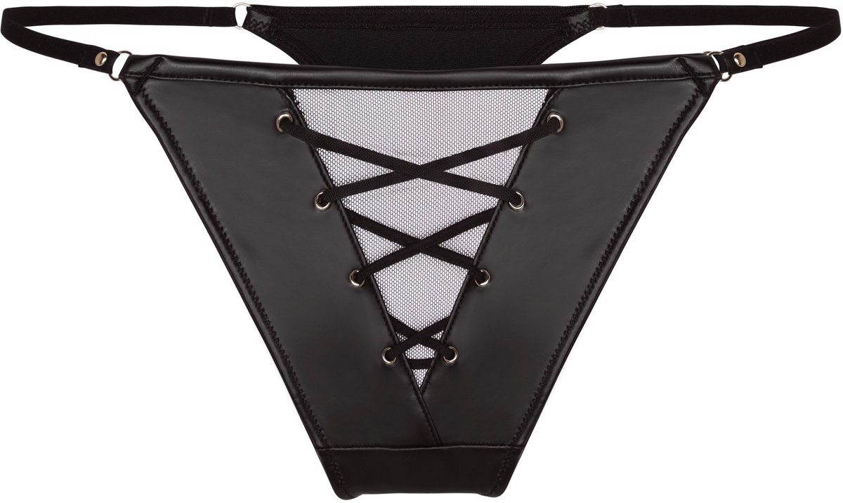 Hunkemöller Highleg Thong Sam Zwart