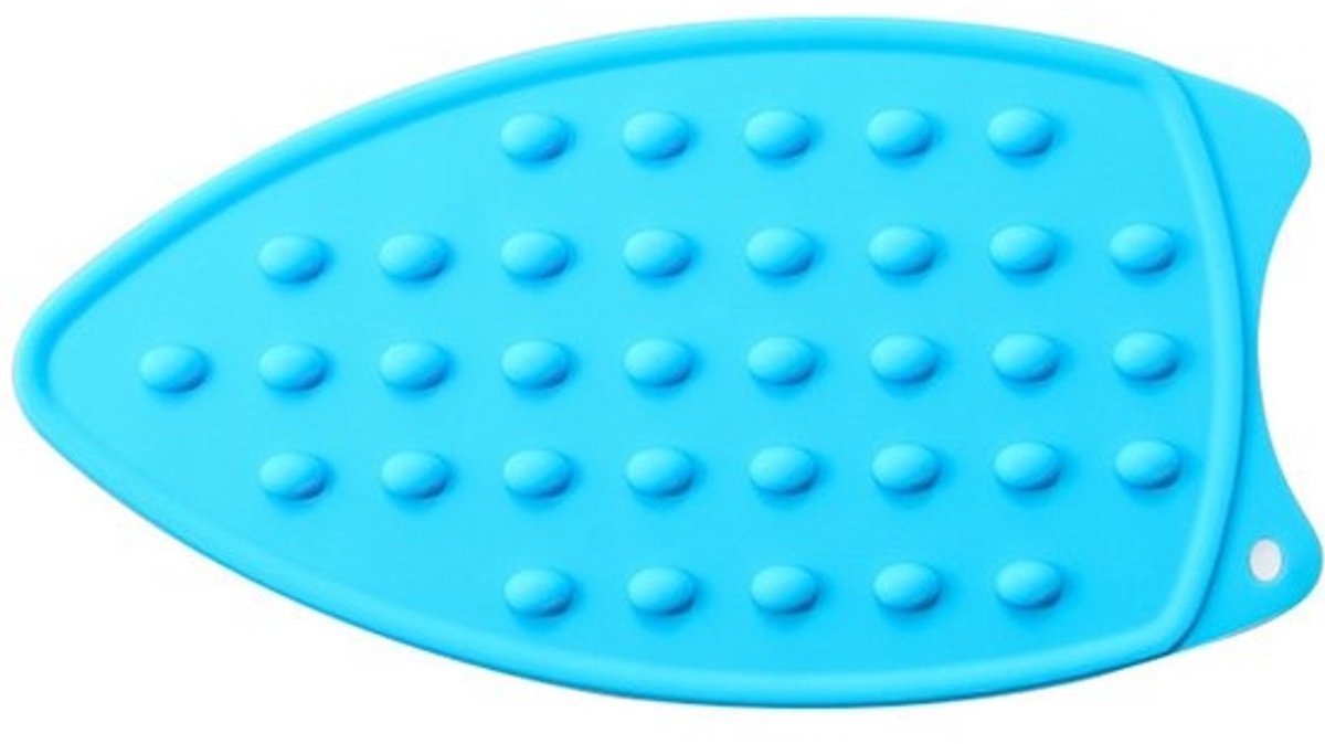 Strijkijzer Onderlegger - Hittebestendige Mat - Veilig Strijken - Flexibel Siliconen Ontwerp - 27 x 14 cm - Blauw