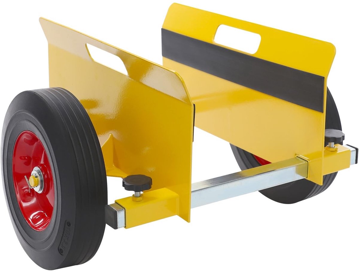 Transportwagen voor gipsplaten met 25,4 cm wielen - geel
