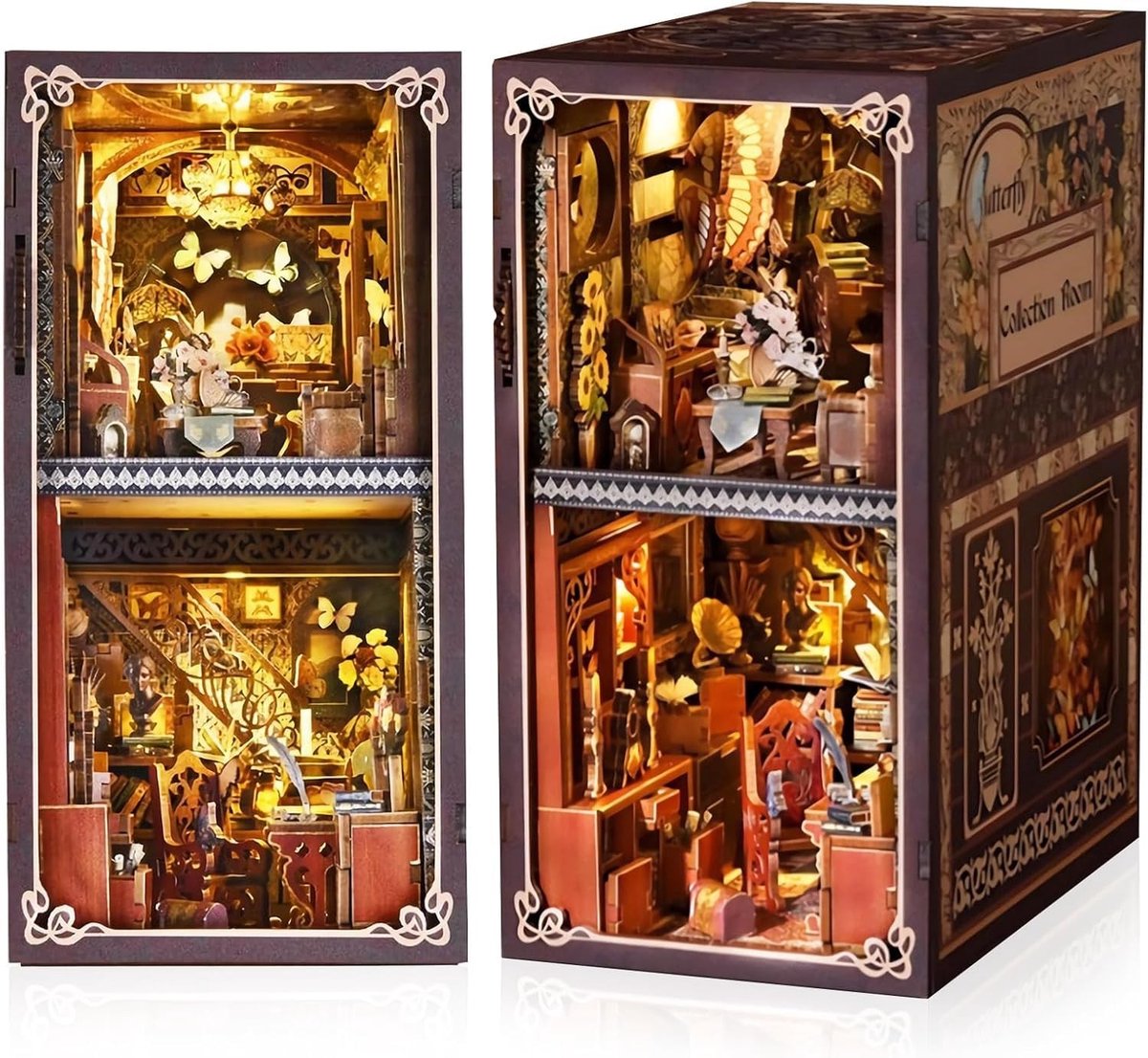DIY Miniatuur Boekenhoekje - 3D Puzzel met LED Lamp voor volwassenen