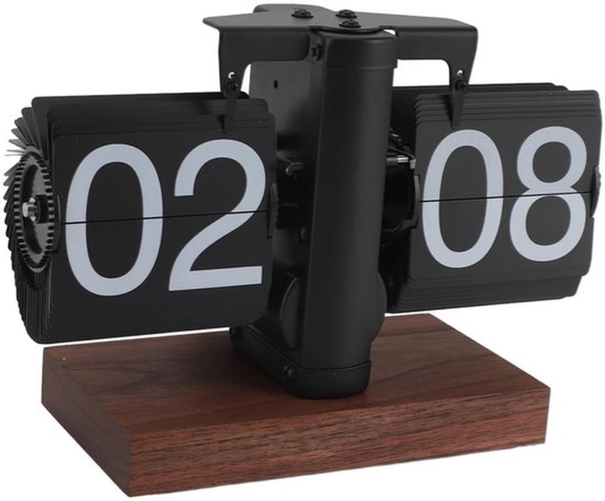Flip klok Flip bureauklok vintage 24 uur antislip basis draaibaar verstelbaar batterijgevoede digitale klapklok voor woonkamer kantoor