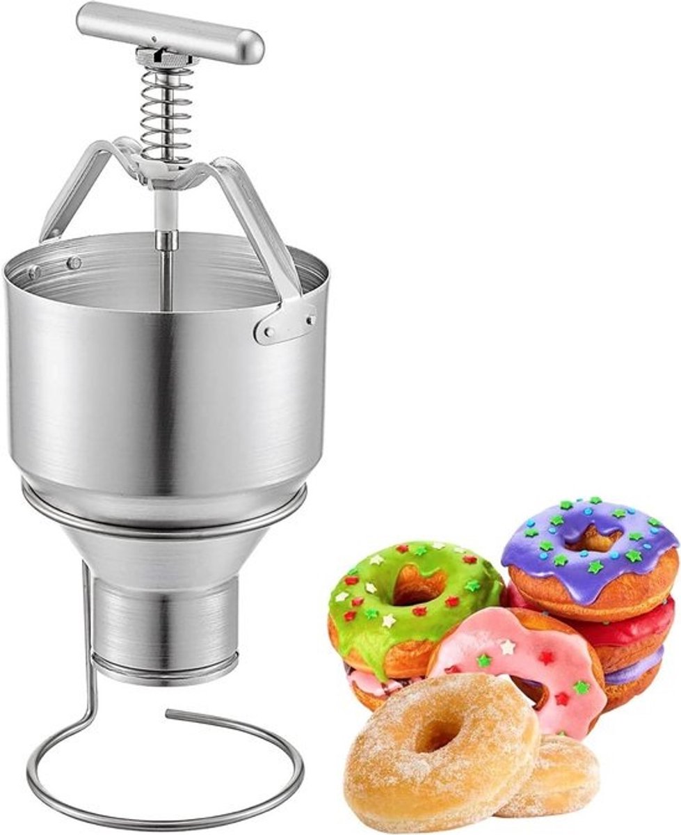 Beslag Dispenser - Donut Maker - Donuts Maken - Verstelbare Dikte - 5L Vat - Zilver