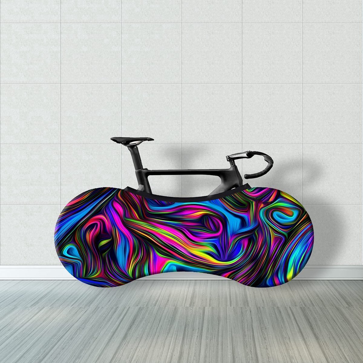 Fietshoes voor 1 fiets-Rekbare Fietsvelgcover-Anti-stof Hoge Elastiek-Buiten Binnen Wasbaar-Fietsbescherming opbergtas-Universeel voor alle Fietsen