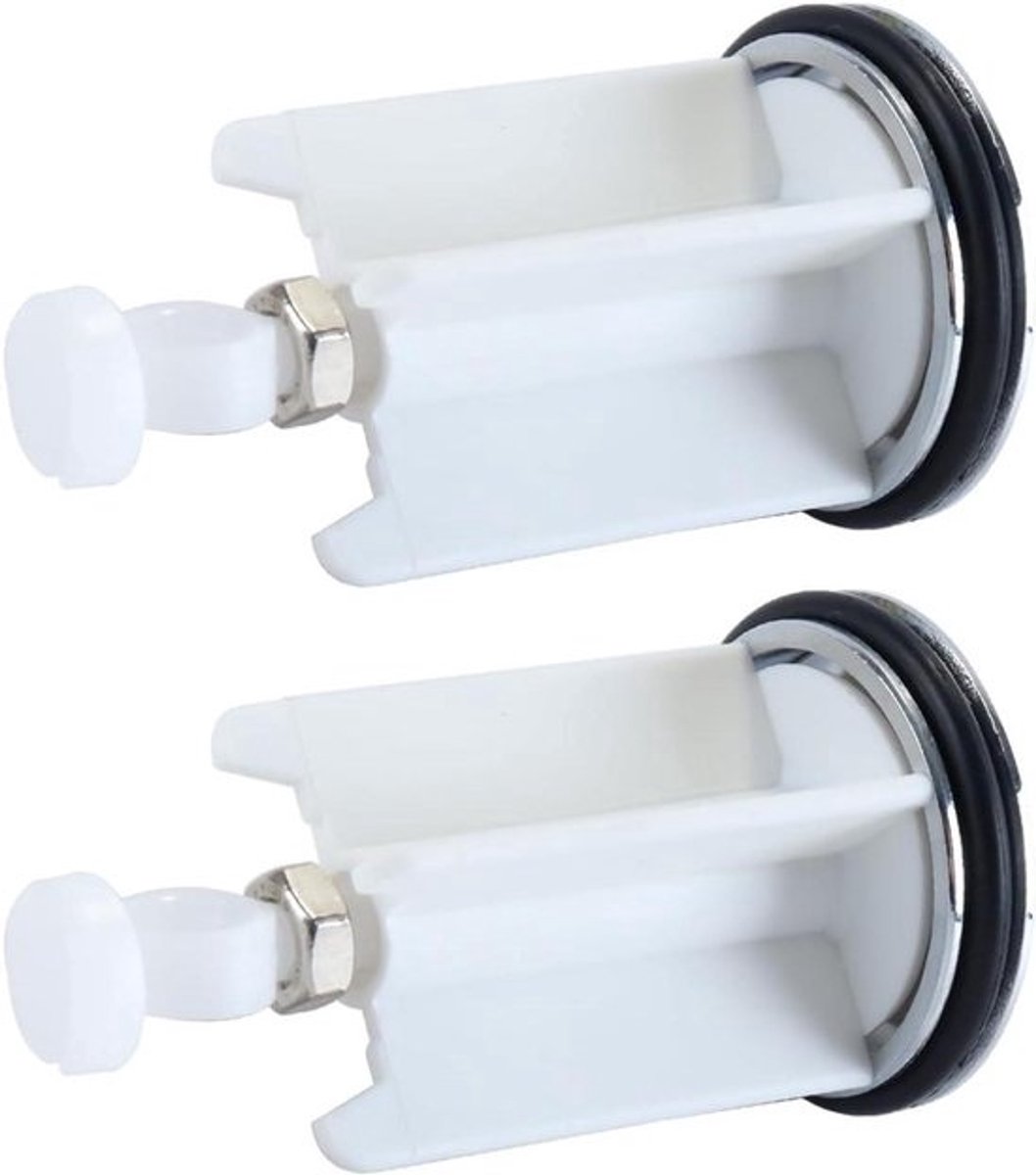 Universele Gootsteenplug - Afvoerplug Wastafel - Keuken Badkamer - Verstelbare Hoogte - 40 mm - Zilver