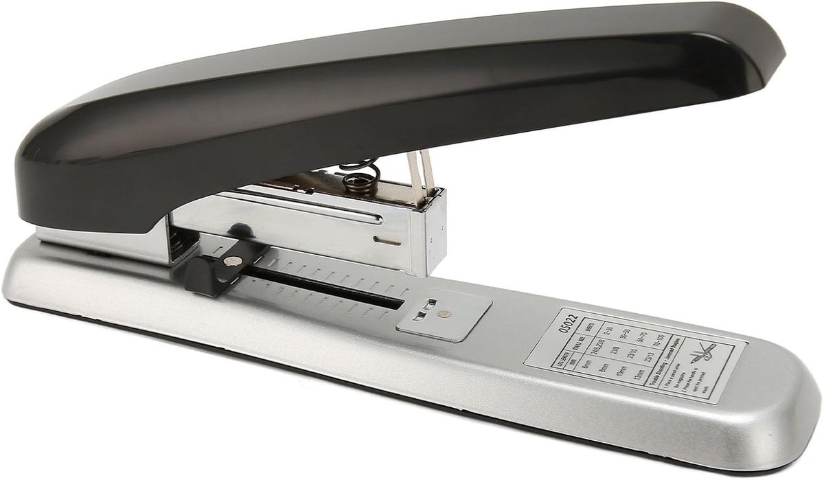 Ergonomische metalen nietmachine met een capaciteit van 100 vellen, ideaal voor kantoor, school en thuisgebruik