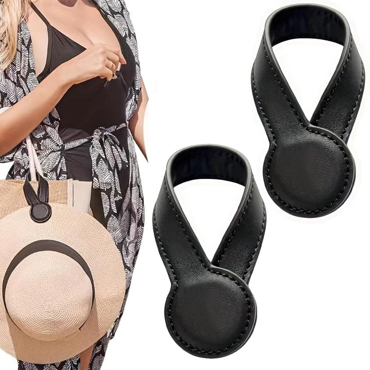 Set van 2 Magnetische Sluitingen voor Kinderwagens, Handige Haak voor Luiers en Speelgoed, Accessoires voor Kinderwagens met Sterke Grip