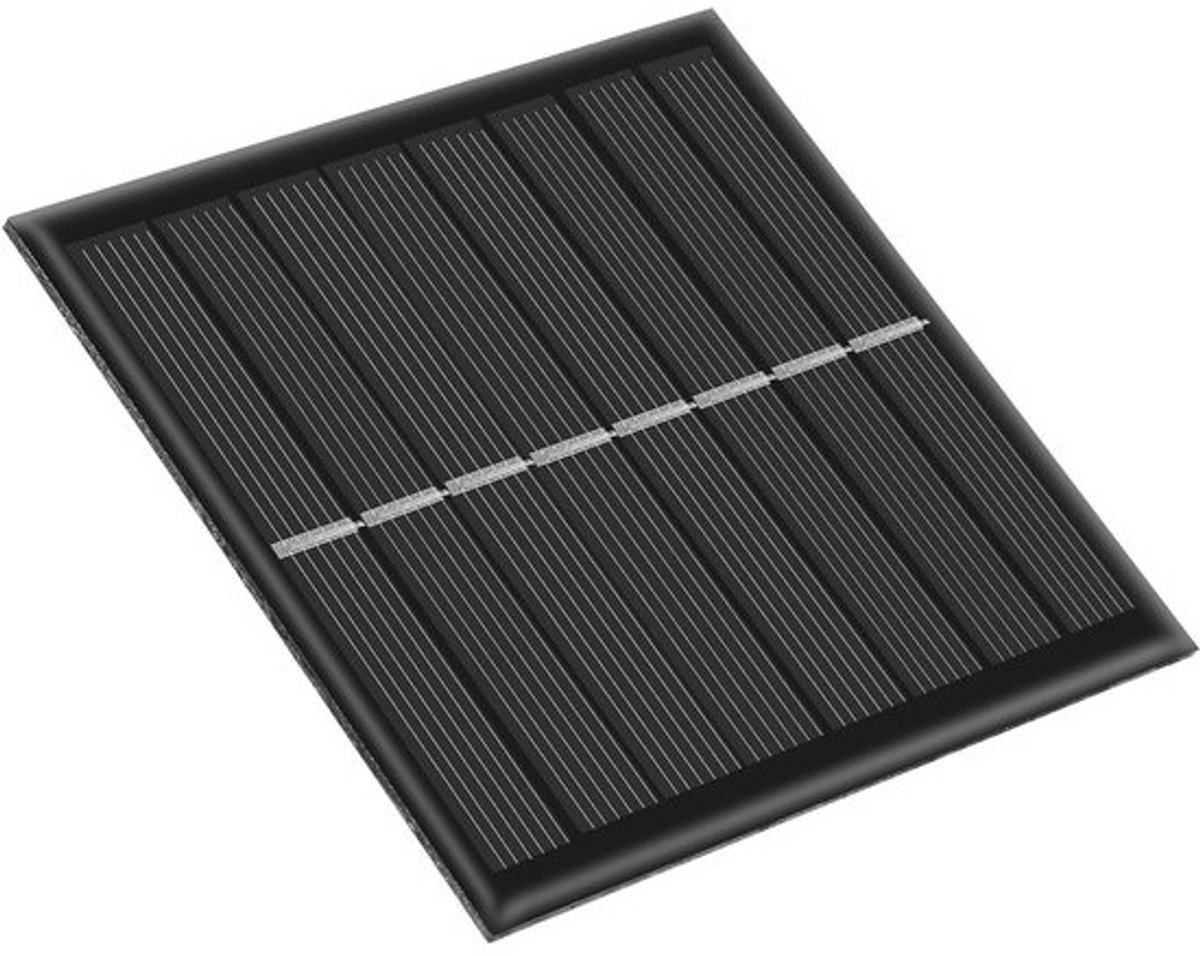 Mini Zonnepaneel Oplader - Batterij Lader - Outdoor Opladen - Direct Batterij Laden - 90x90x3 mm - Zwart