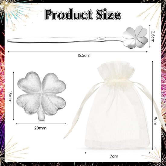 8-delige Gietset voor Oud en Nieuw met Lepel en Organza Tas - Alternatief voor Loodgieten, Perfect voor Feestjes en Creatieve Projecten — afbeelding 5