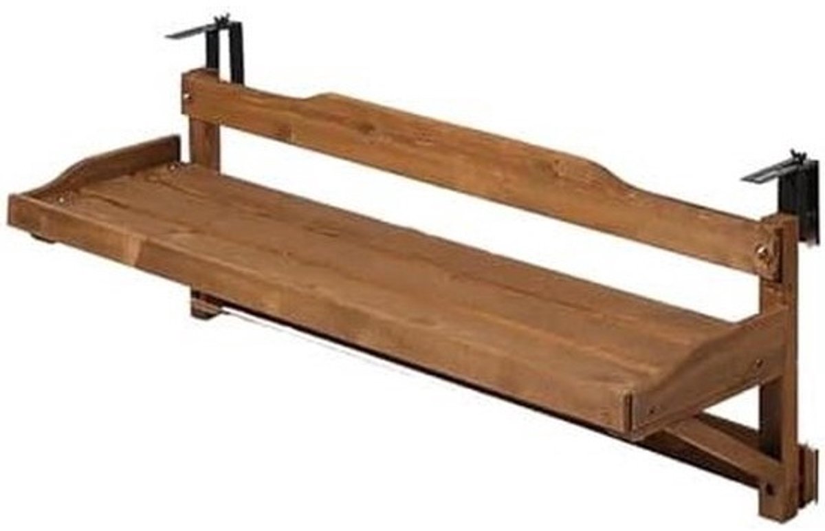 Opvouwbare Balkontafel - Buitentafel Klaptafel - Balkon Genot - Ruimtebesparend Ontwerp - 60-150cm Breedte 24cm - Houtkleur