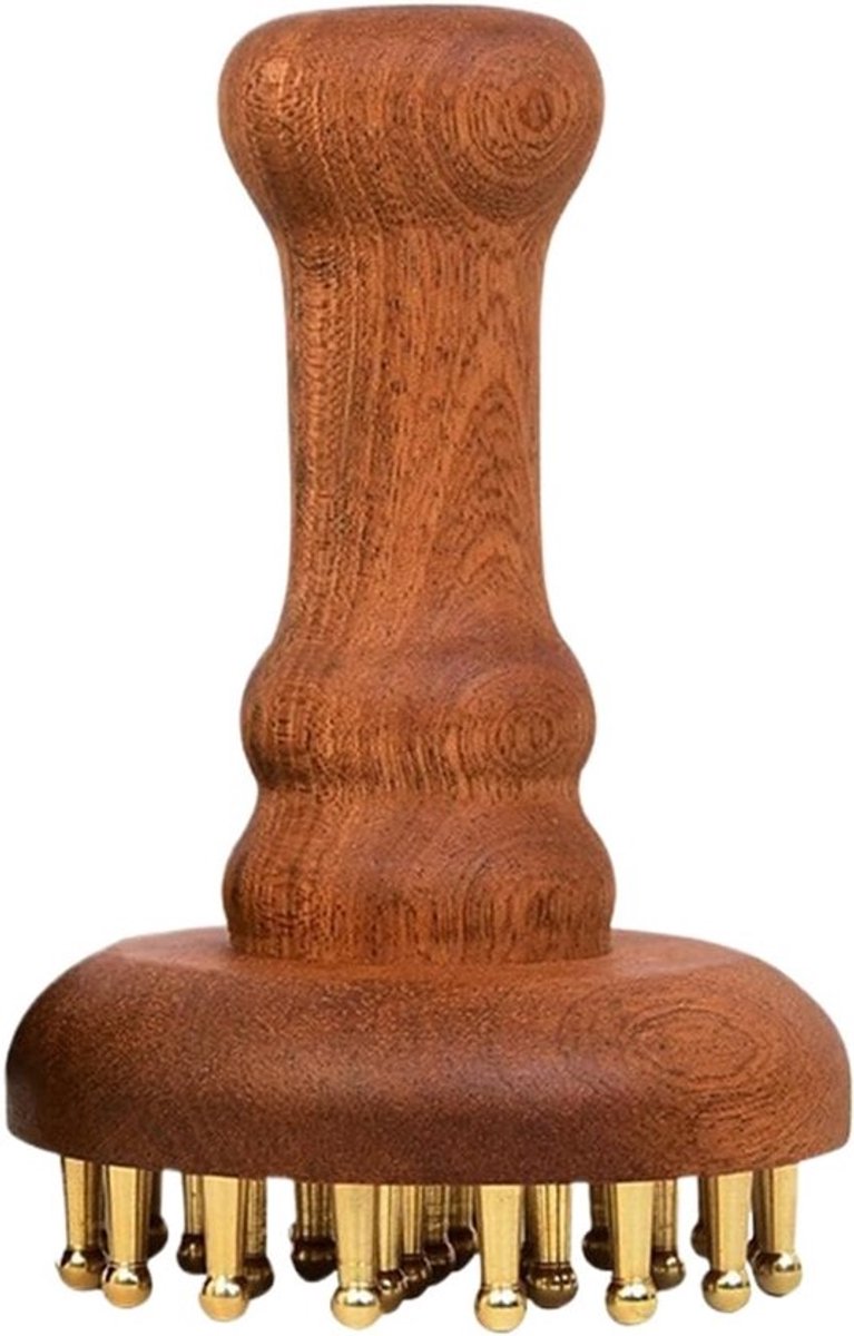 Hoofdhuid Massager - Hoofd Body Kam - Stress Verminderen - 24 Tanden Koperkop - 17.4 x 14.7 x 8.8 cm